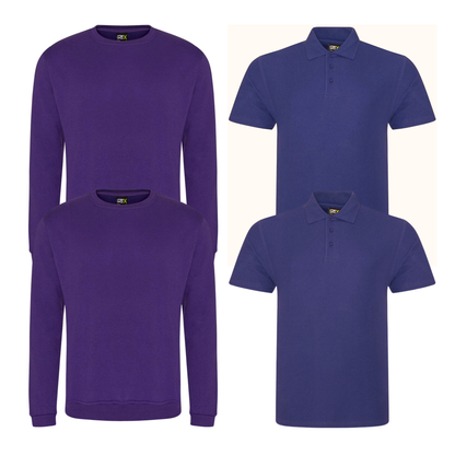 Pro RTX Essential workwear clothing bundle from TIX Printing purple