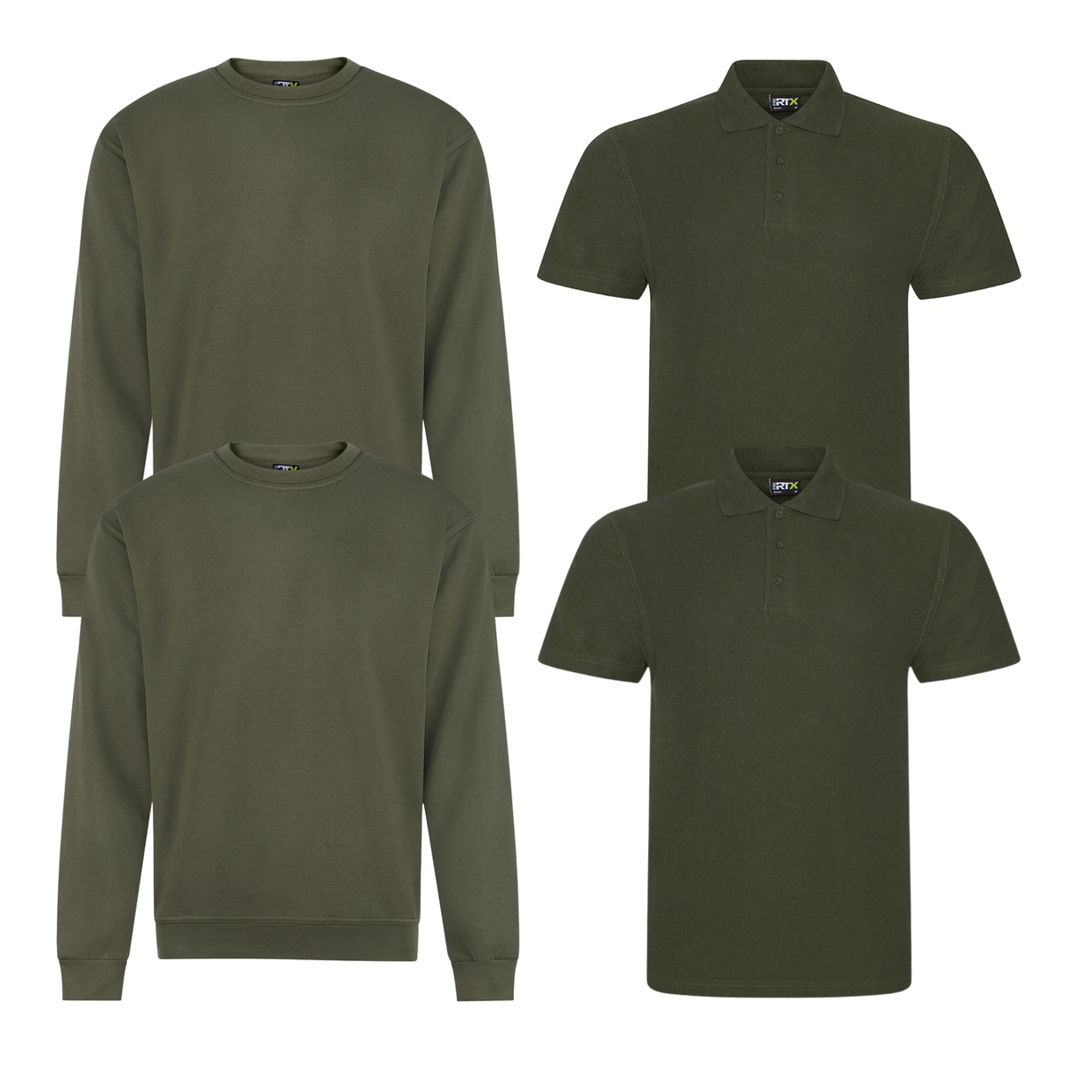 Pro RTX Essential workwear clothing bundle from TIX Printing khaki