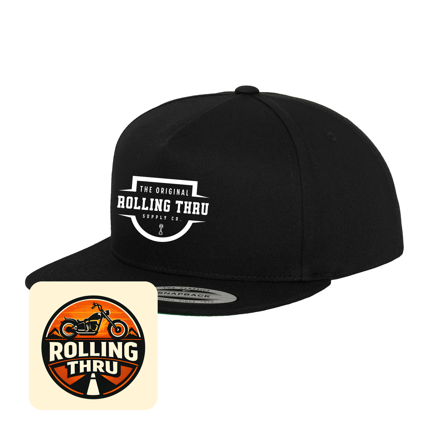 Rolling Thru Snapback Cap (Black)