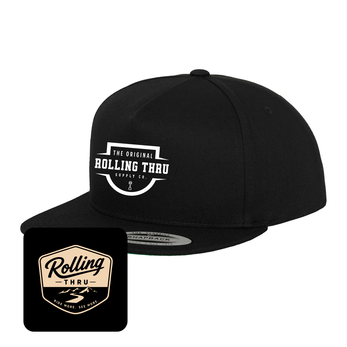 Rolling Thru Snapback Cap (Black)