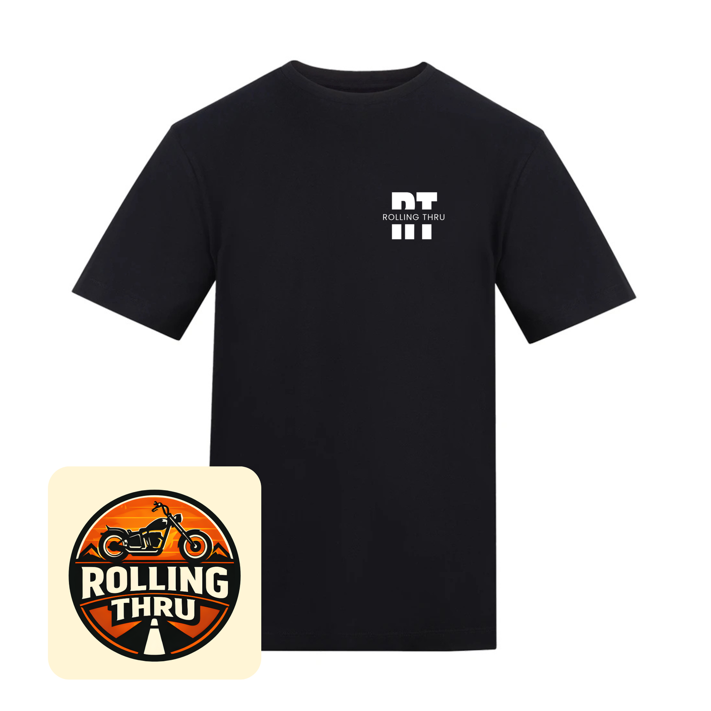 Rolling Thru Cotton T-Shirt (Black)