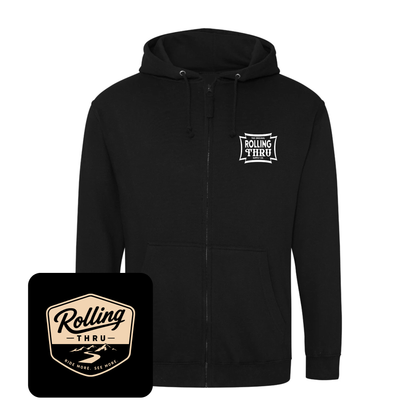 Rolling Thru Zip Hooded Sweatshirt (Black)
