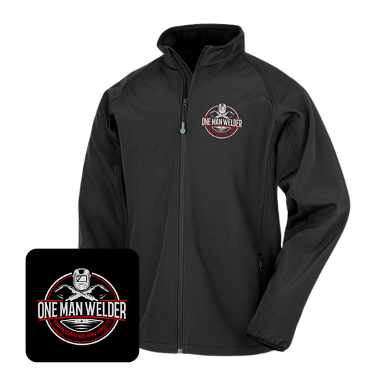 Men's Result Core Printable Soft Shell Jacket (Black)