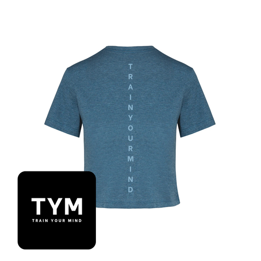 TYM Contrast Ladies Triblend Crop Top