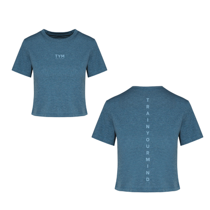 TYM Contrast Ladies Triblend Crop Top
