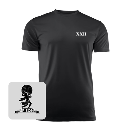Men's Printer Red Run Active T-Shirt (Black)