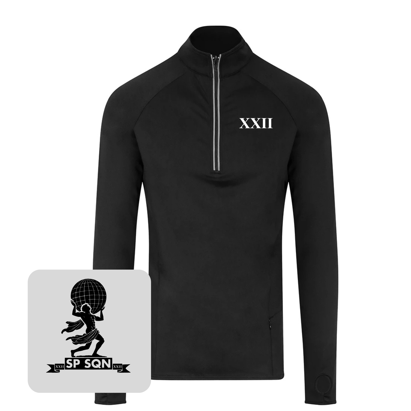 Men's AWDis Cool-Flex™ Half Zip Top (Black)