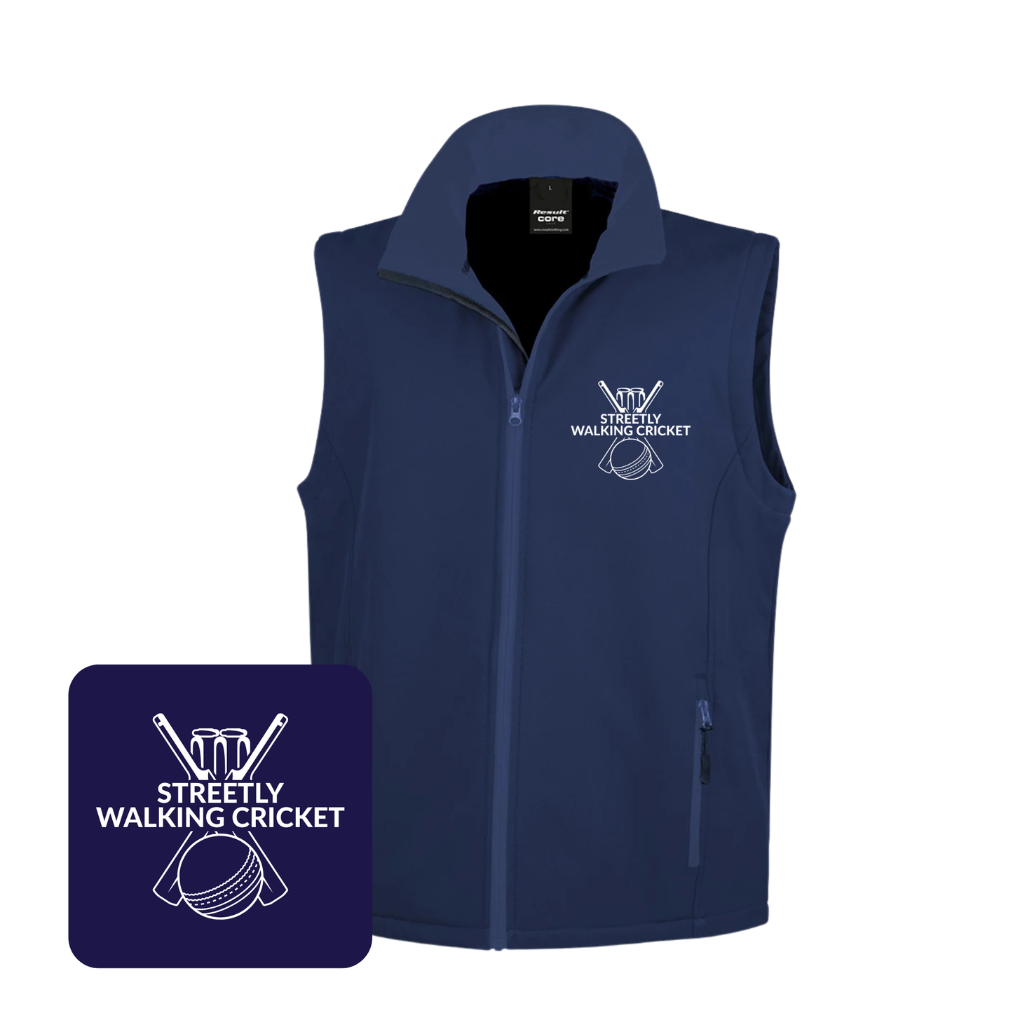 Men's Result Core Printable Soft Shell Bodywarmer (Navy)