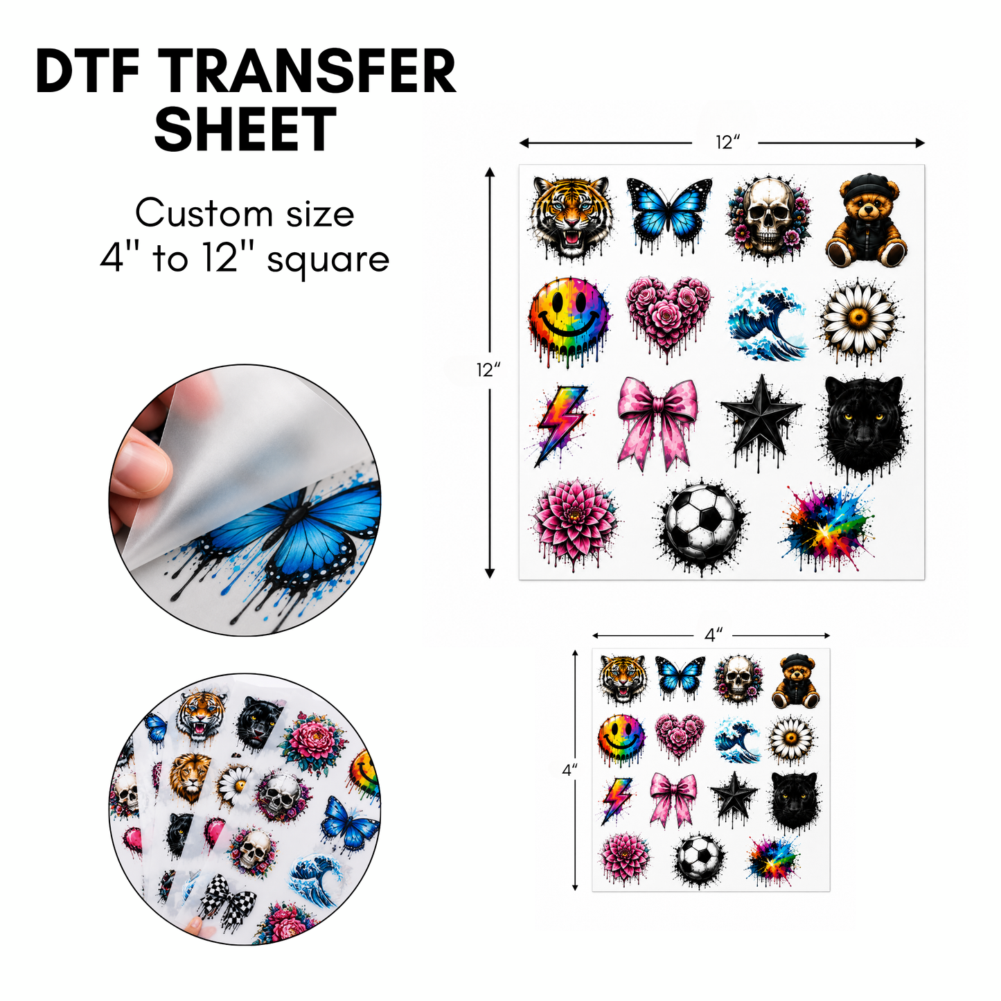 DTF Transfer Sheet Builder (Custom Size)