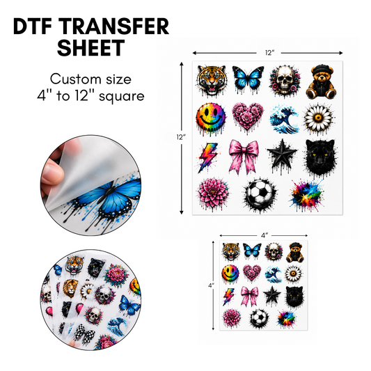 DTF Transfer Sheet Uploader (Custom Size)