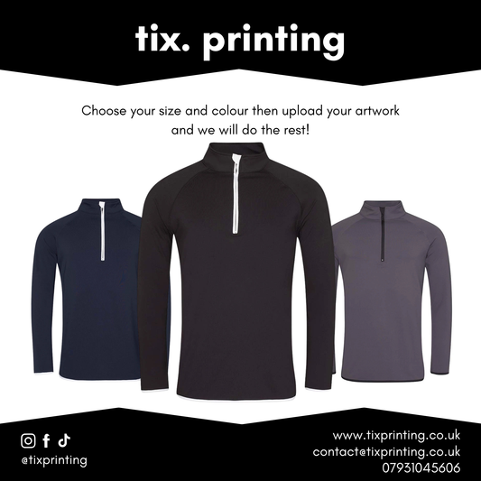 AWDis Cool Half Zip Sweat Top
