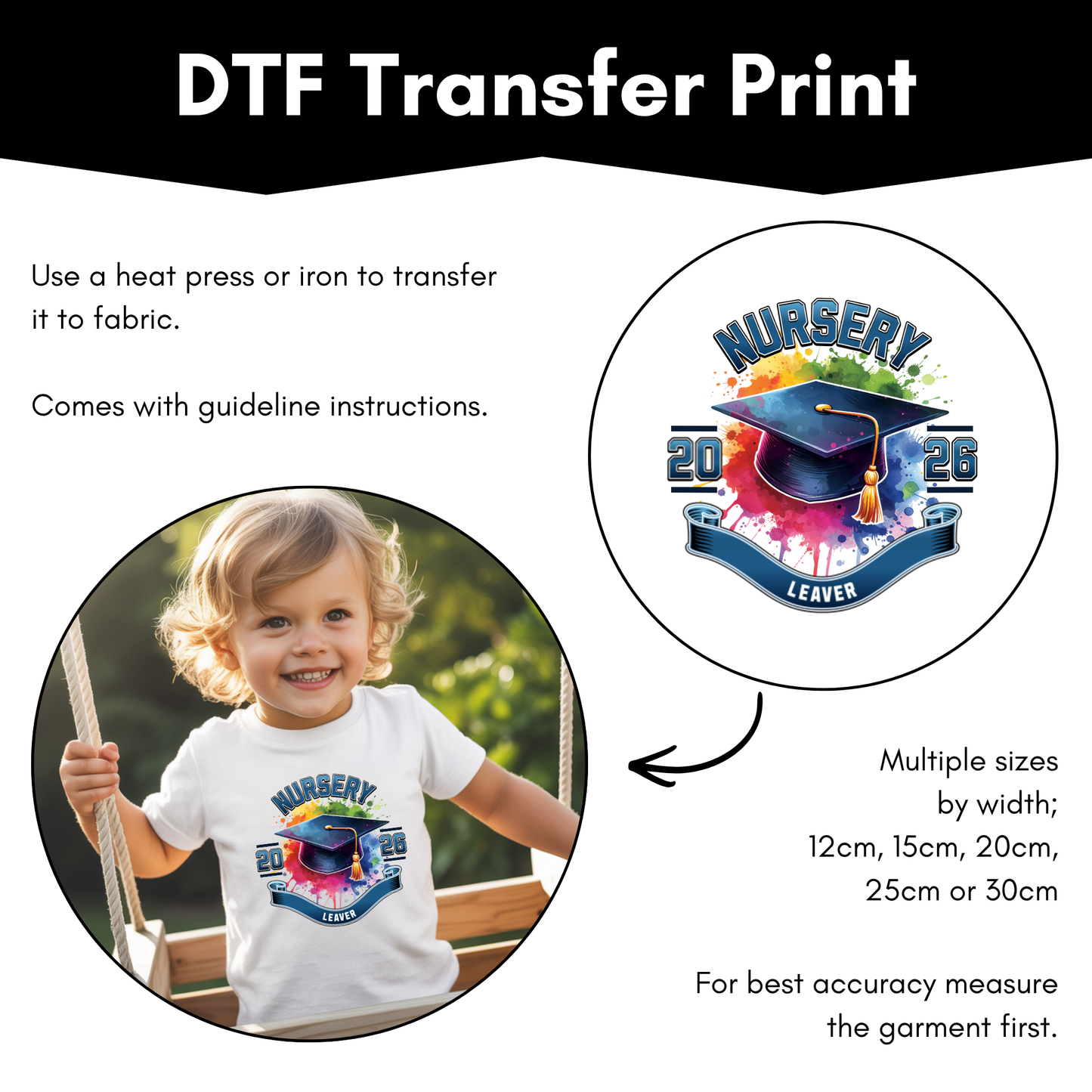 DTF Transfer Sheet - Nursery Leaver 2026 (Blue)