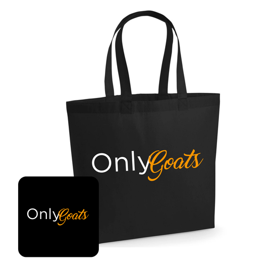 Only Goats Black Maxi Tote Bag