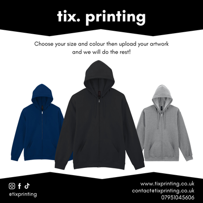 Gildan SoftStyle® Midweight Full Zip Hooded Sweatshirt
