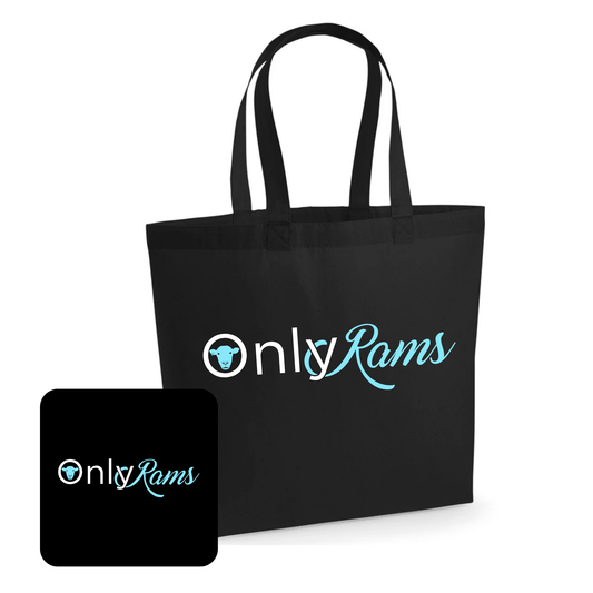 Only Rams Black Maxi Tote Bag