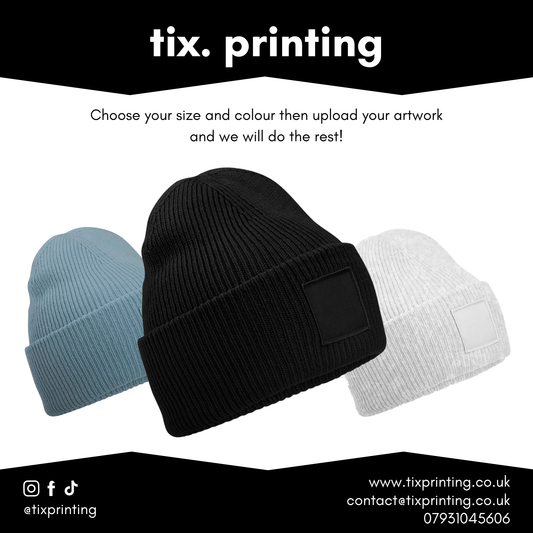 Beechfield Deep Cuff Tonal Patch Beanie