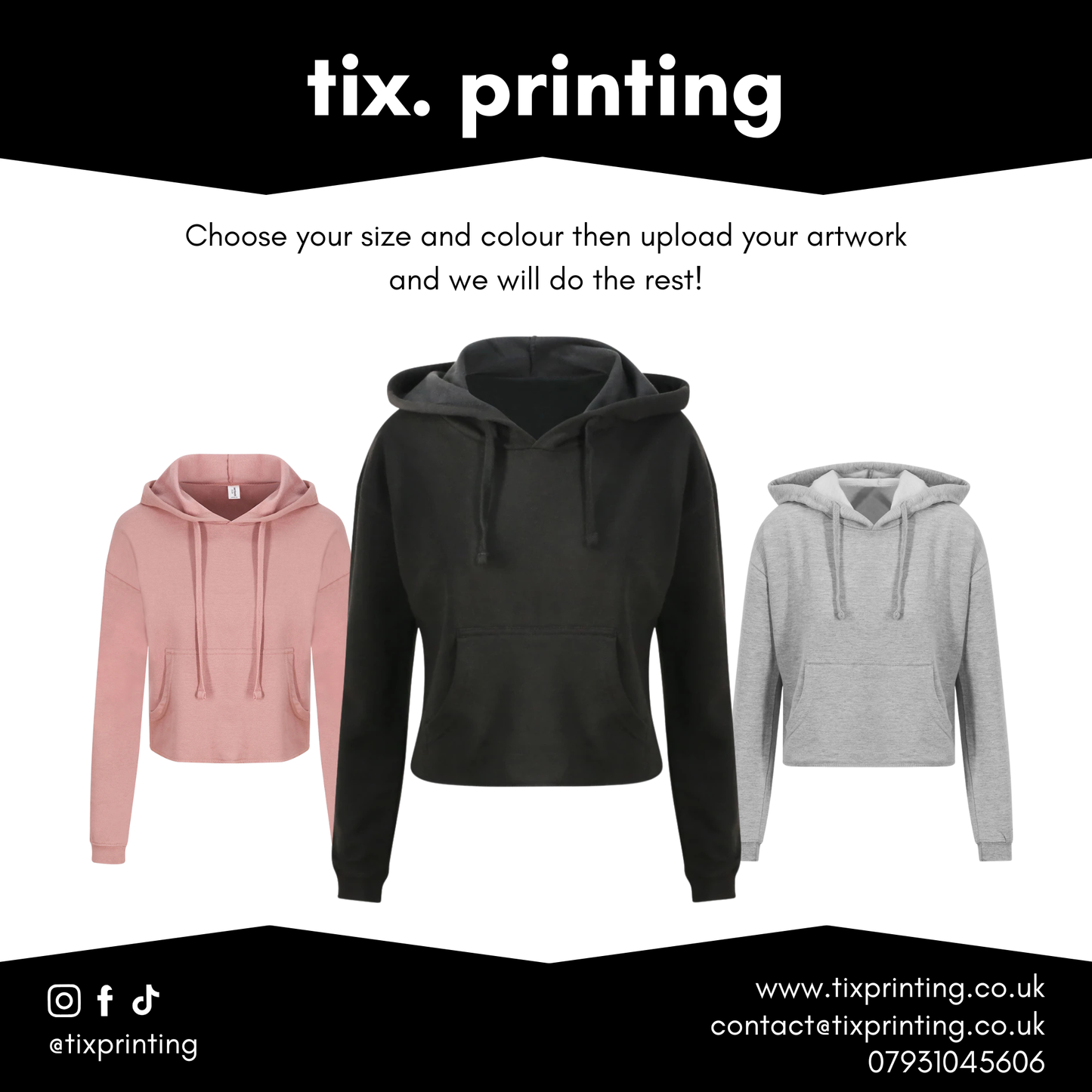 AWDis Ladies Cropped Hoodie