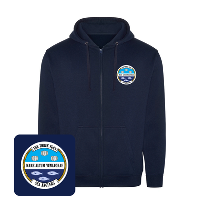 The Three Tuns Sea Anglers Zip Hoodie (Navy)