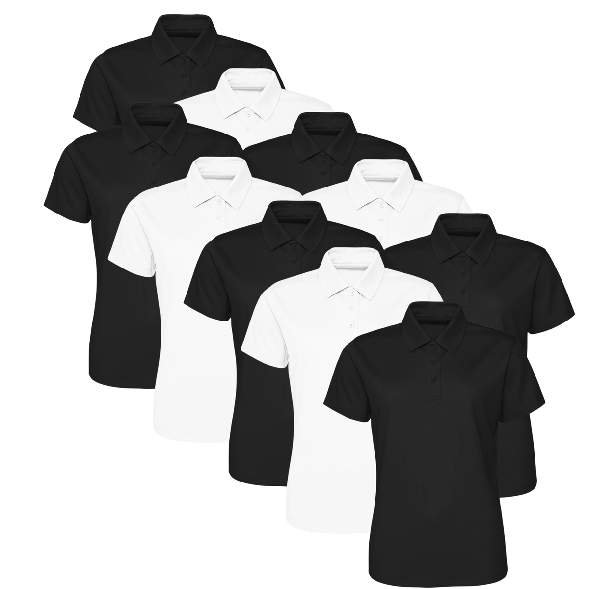 AWDis Just Cool ladies polo shirt with short sleeves and a collared neckline