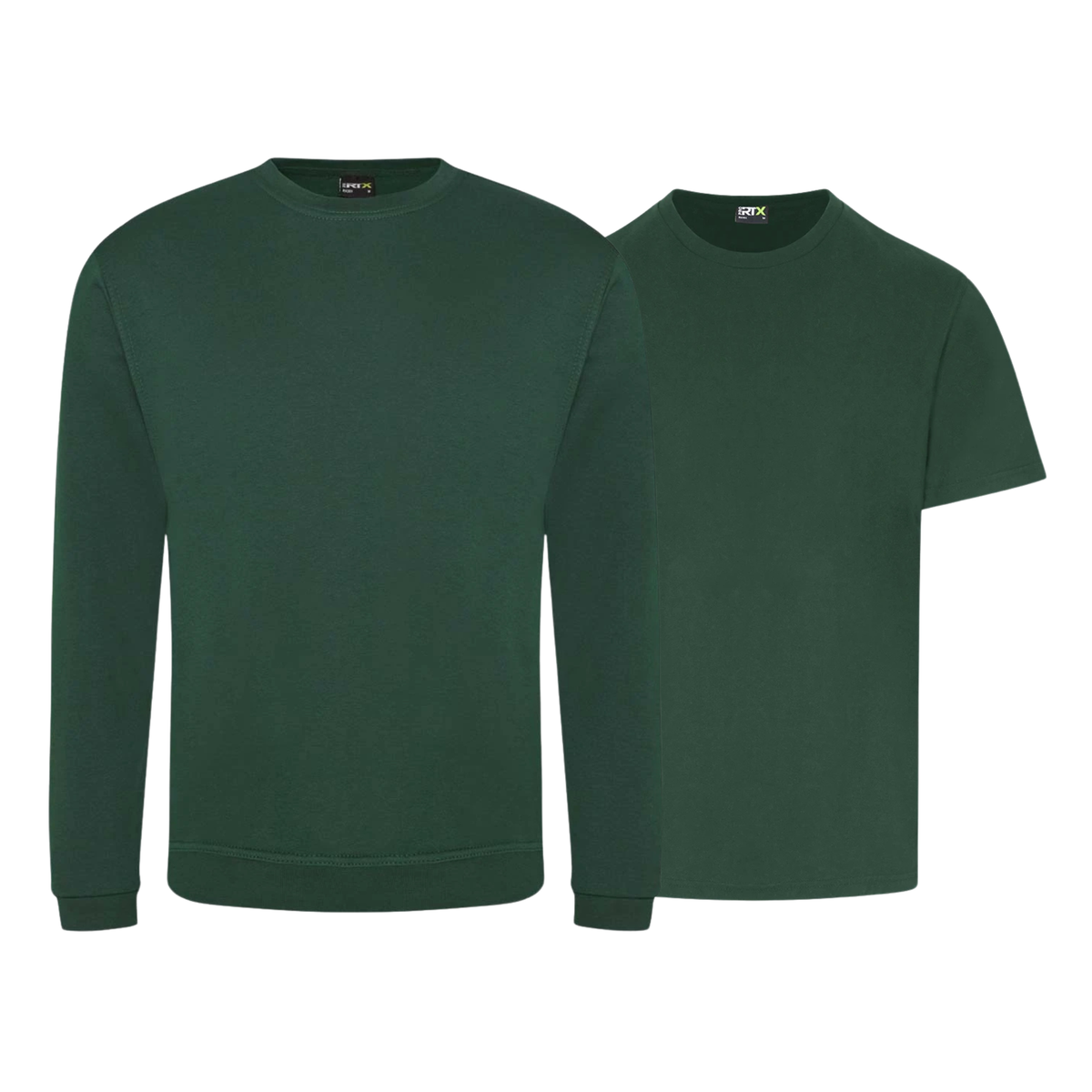 Pro RTX T-shirt and crew-neck sweatshirt displayed together as a personalised workwear bundle
