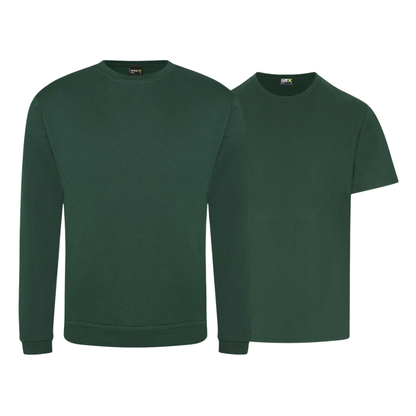 Pro RTX T-shirt and crew-neck sweatshirt displayed together as a personalised workwear bundle