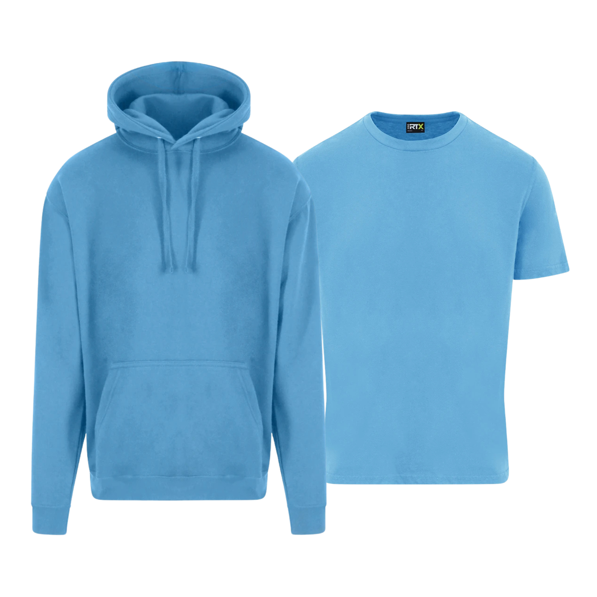 Pro RTX T-shirt and hoodie displayed together as a personalised two-piece workwear bundle